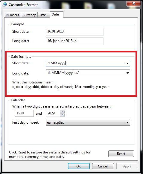 Compiled For You: Change Date Format In Windows 7