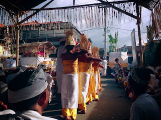 The Children Of Ringdikit Village Are Dancing In Ngenteg Linggih Ceremony
