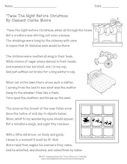 Classroom Freebies Too: 'Twas The Night Before Christmas Freebie