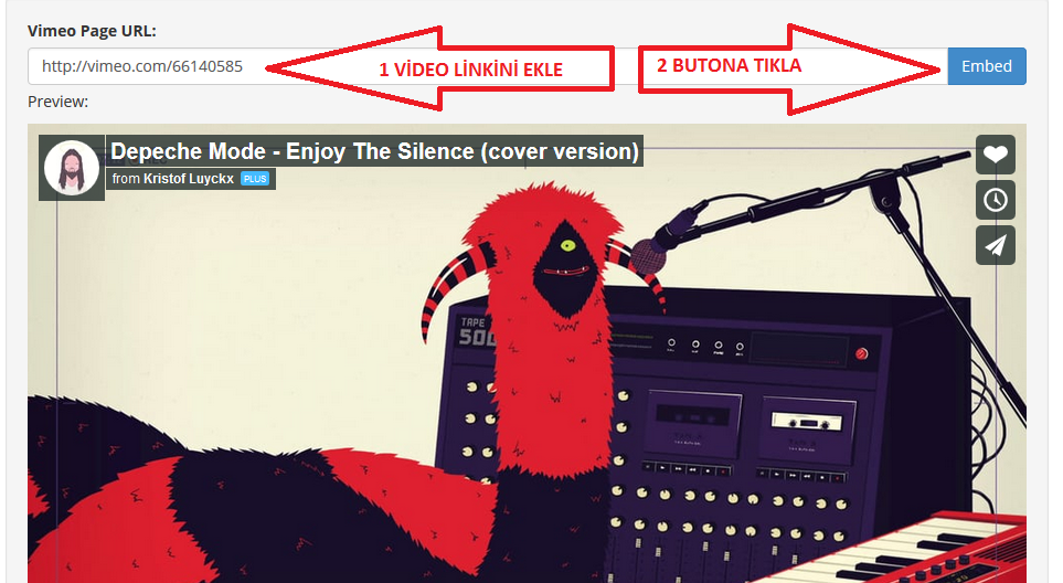 Blogger için Youtube, Dailymotion, Vimeo videoları için responsive