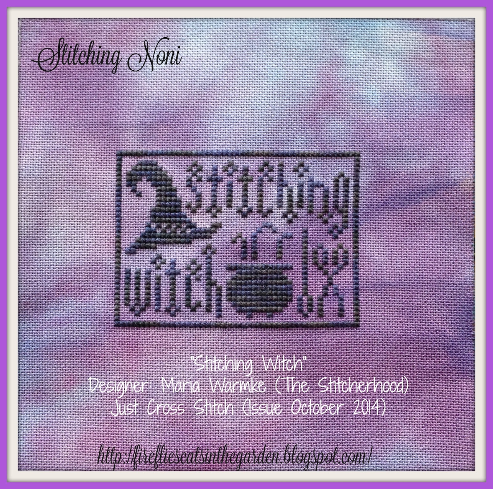 Hallowe'en Ornie SAL 2020 Stitching Witch July 2016