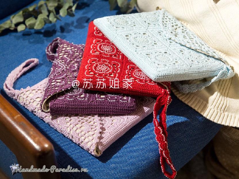 Вязаный клатч. Схемы вязания (13)