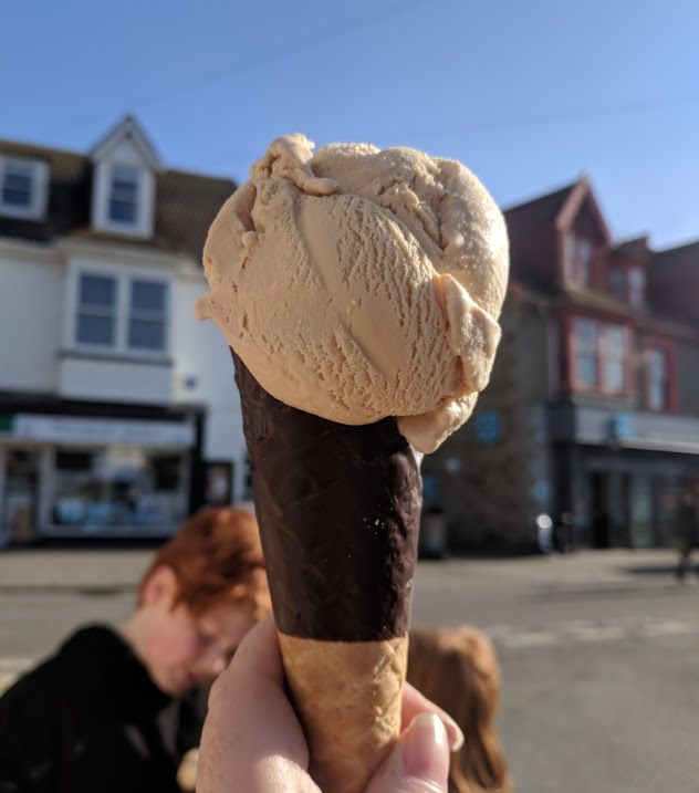 A Postcard from Perranporth Beach, Cornwall  - ice cream in Perranporth 
