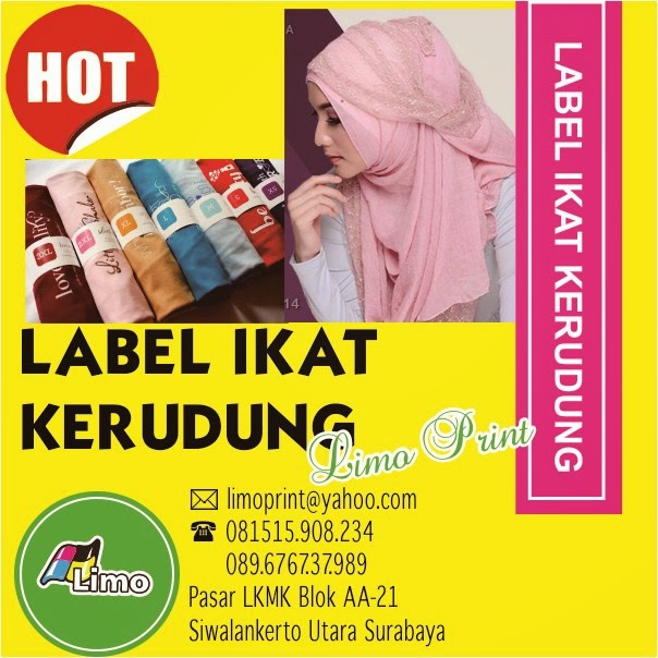 LIMO PRINT LABEL ROLLER KERUDUNG PERCANTIK PRODUK