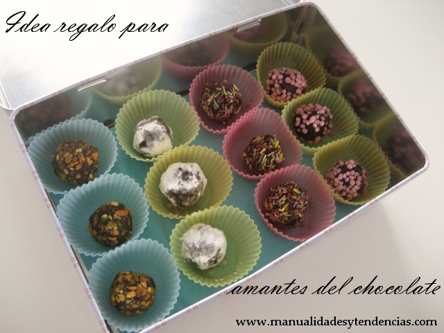 Idea regalo para amantes del chocolate: trufas / Chocaholic Gift idea: truffle / Idée cadeau: truffe