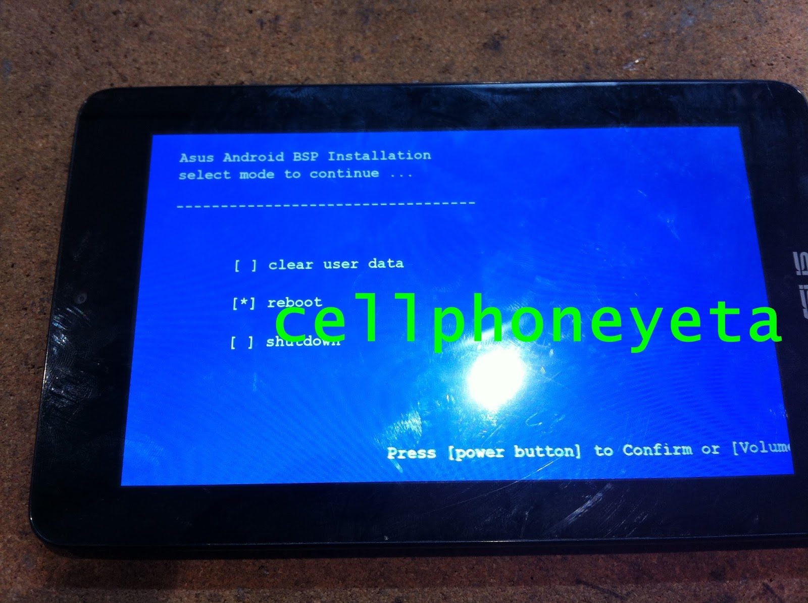 How To reset ASUS MeMO Pad Model K0W Cellphoneyeta