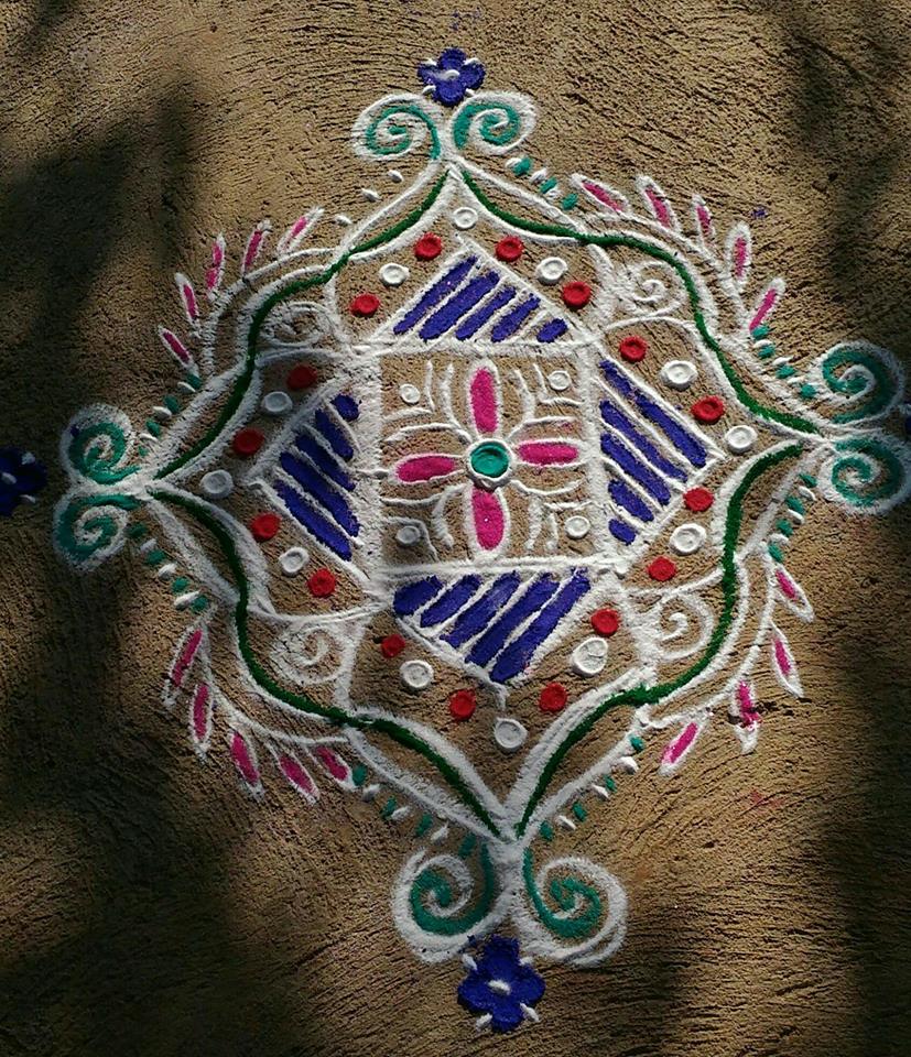 TELUGU WEB WORLD BOXES AND HALF CIRCLES RANGOLI IDEAS AND DESIGNS 2018