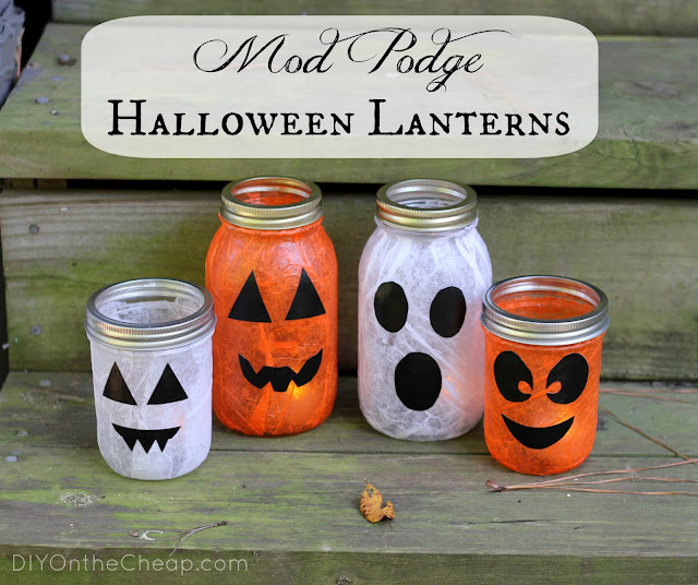 Mod Podge Halloween Lanterns
