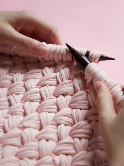 How To Knit Woven Stitch - Tutorial