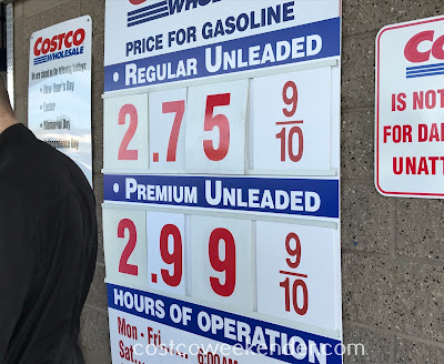 Costco gas for April 23, 2017 at Redwood City, CA