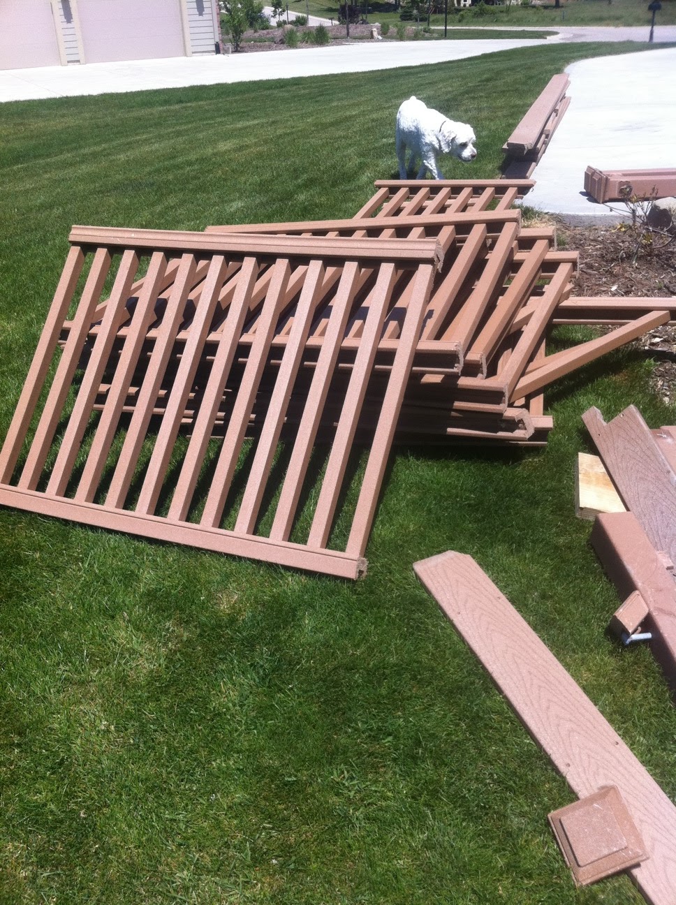 Trex Decking Review A fresh pile of Trex Decking.