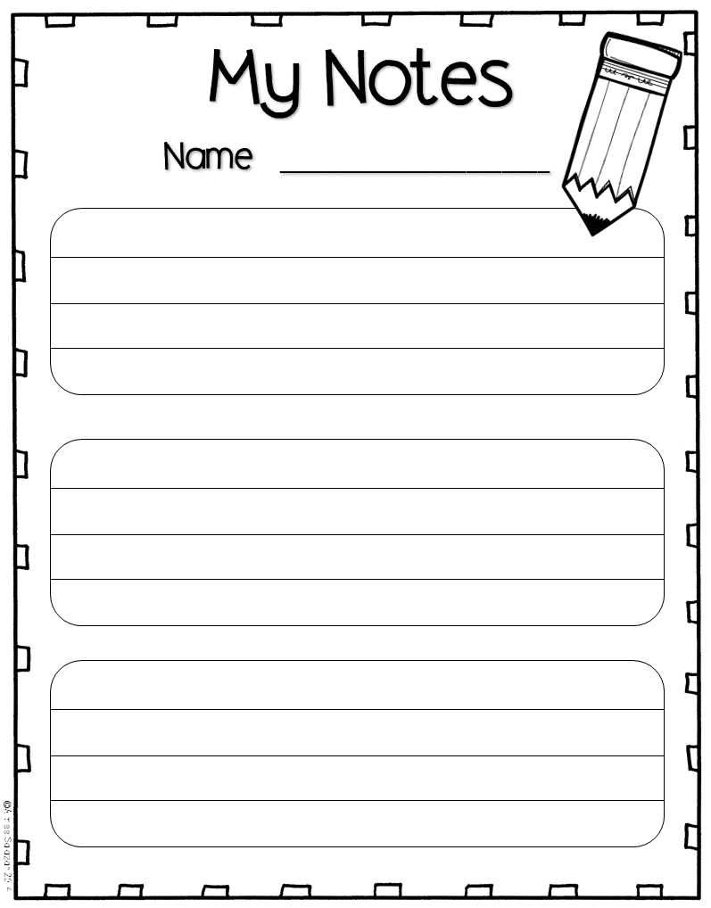 Note-taking Practice Worksheets