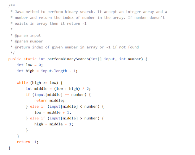 How to do binary search in Java