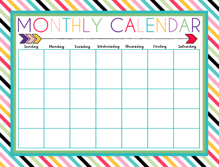 Free Printable Daily, Weekly, and Monthly Calendars | Three Coordinating Designs for Each Printable | Instant Downloads