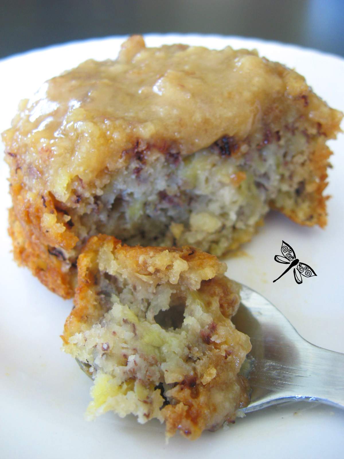 Libellule et ses spatules Pouding chômeur aux bananes