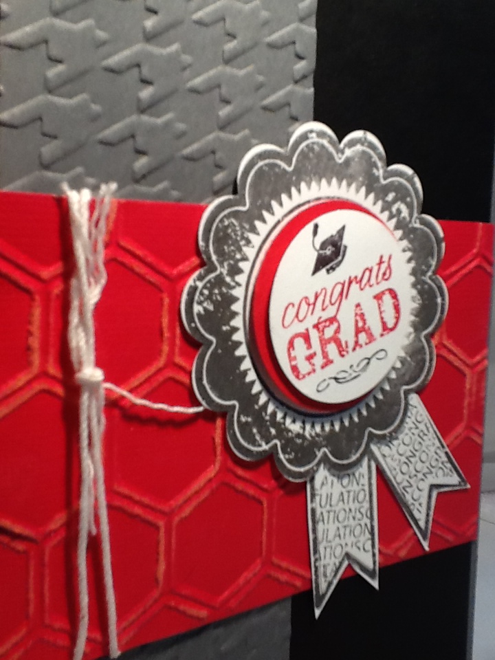 Stampin' Up Blue Ribbon Graduation Card Jan Girl