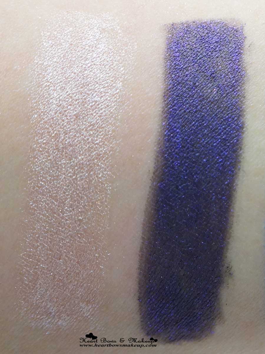 Maybelline Color Show Eye Kohl Shiny Beige Noble Purple Swatches Review Price India