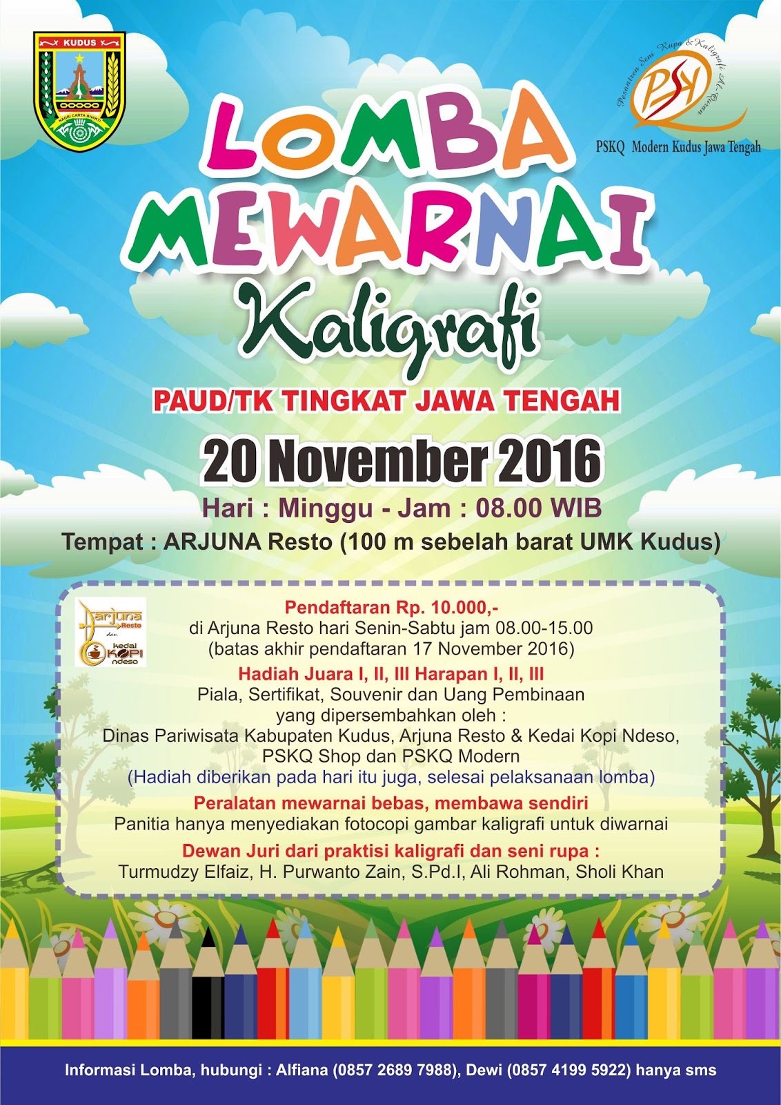 PSKQ MODERN MENYELENGGARAKAN LOMBA MEWARNAI KALIGRAFI PAUD