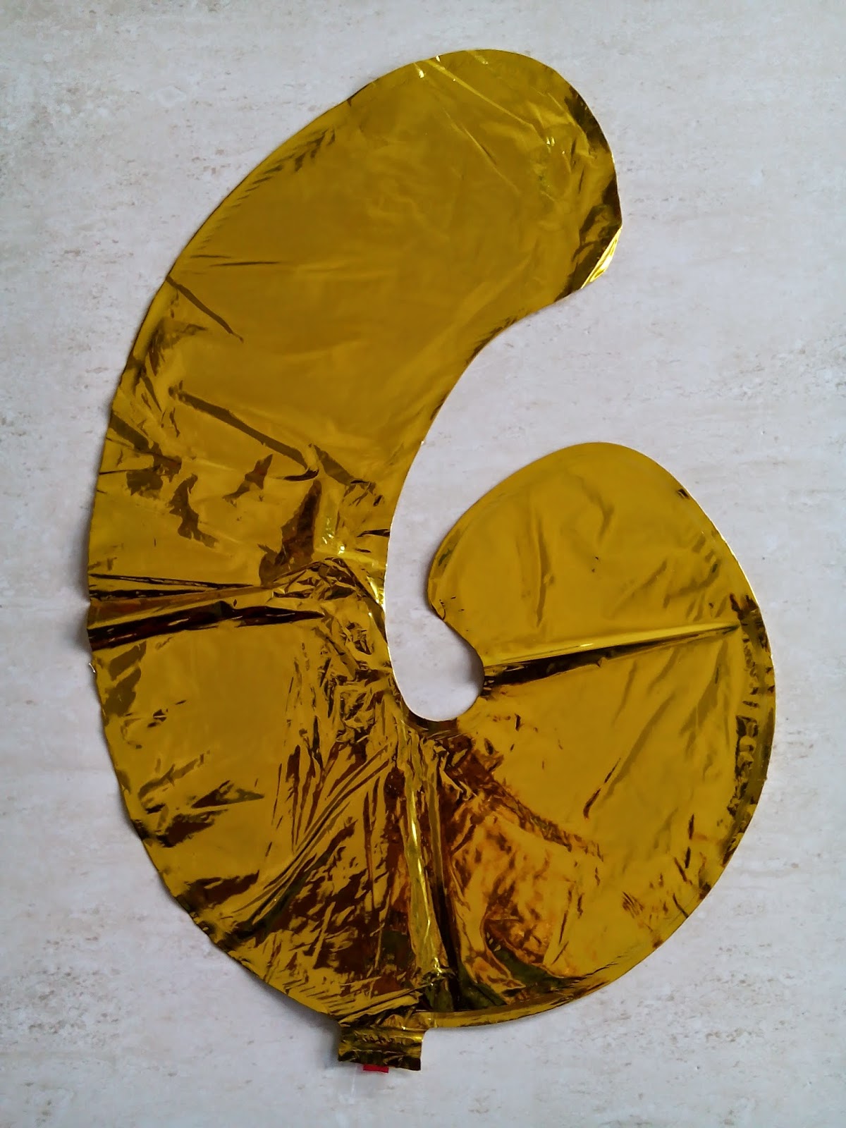 Balon Foil Angka 6 Warna Gold