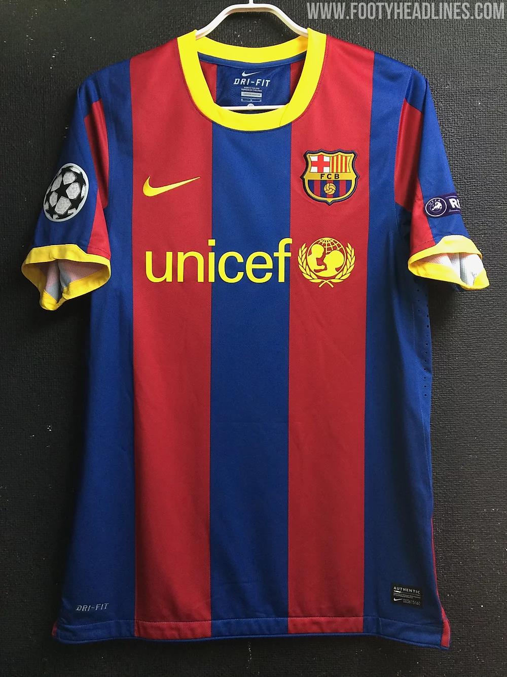 FC Barcelona 20-21 10-11 Home Kit 10 Champions League Title Anniversary - Footy Headlines