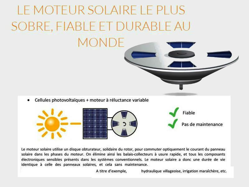 Pompez de l'eau sans effort avec le MOTEUR SOLAIRE SAUREA Pompez de l'eau sans effort avec le MOTEUR SOLAIRE SAUREA