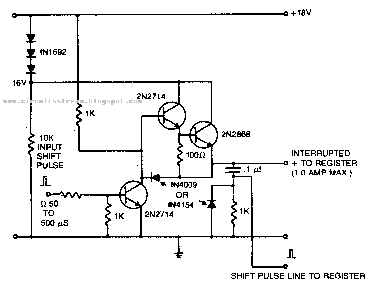 Shift Register Driver Power Supply Circuit Diagram | Electronic Circuit