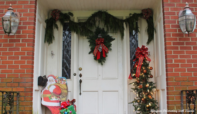 Christmas on the Doors-Bargain Decorating with Laurie