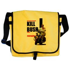 “Kill Bush” messenger bag with a macho pic of John Kerry. Credit: Michelle Malkin picture