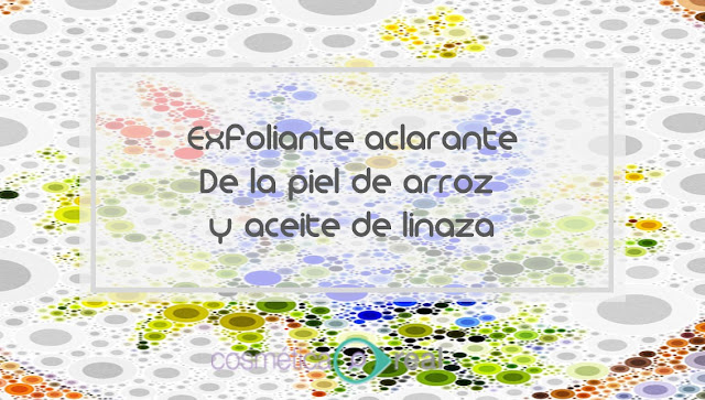 Exfoliante aclarante de la piel de arroz y aceite de linaza