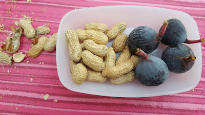 Today's Healthy Snack: peanuts & fresh figs Today's Healthy Snack: peanuts & fresh figs