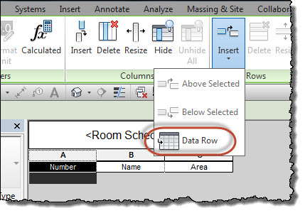 Revit OpEd: Schedule New Row