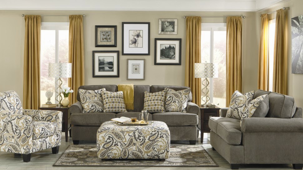 fabric upholstered living room set