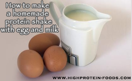 How to make a natural homemade protein shake with egg and milk