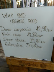 Exotic Wild menu in Riga.