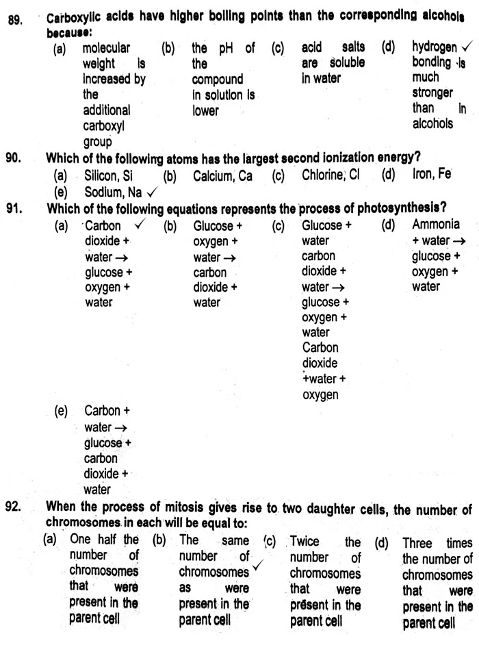 AEO 2016 solved paper Question 89-92