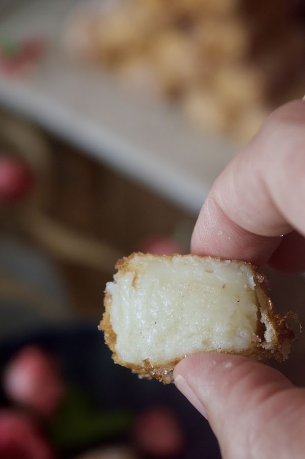 Leche frita de almendras