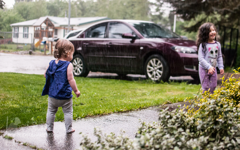 A Moment Remembered Blooms, Rain and a Sandbox.
