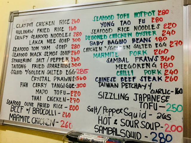 Taitong Cebu Steamers Foods Menu and Prices