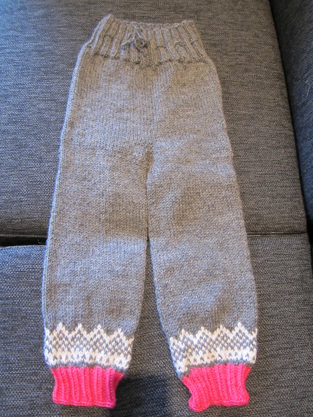 Knitted Wool Pants In Vintage Style