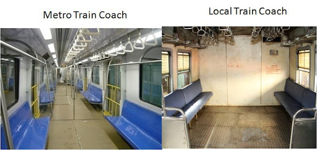 القطارات المحلية بها مقاعد أكثر مقارنة بقطارات المترو.