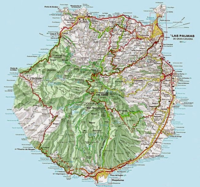 Kart over Gran Canaria