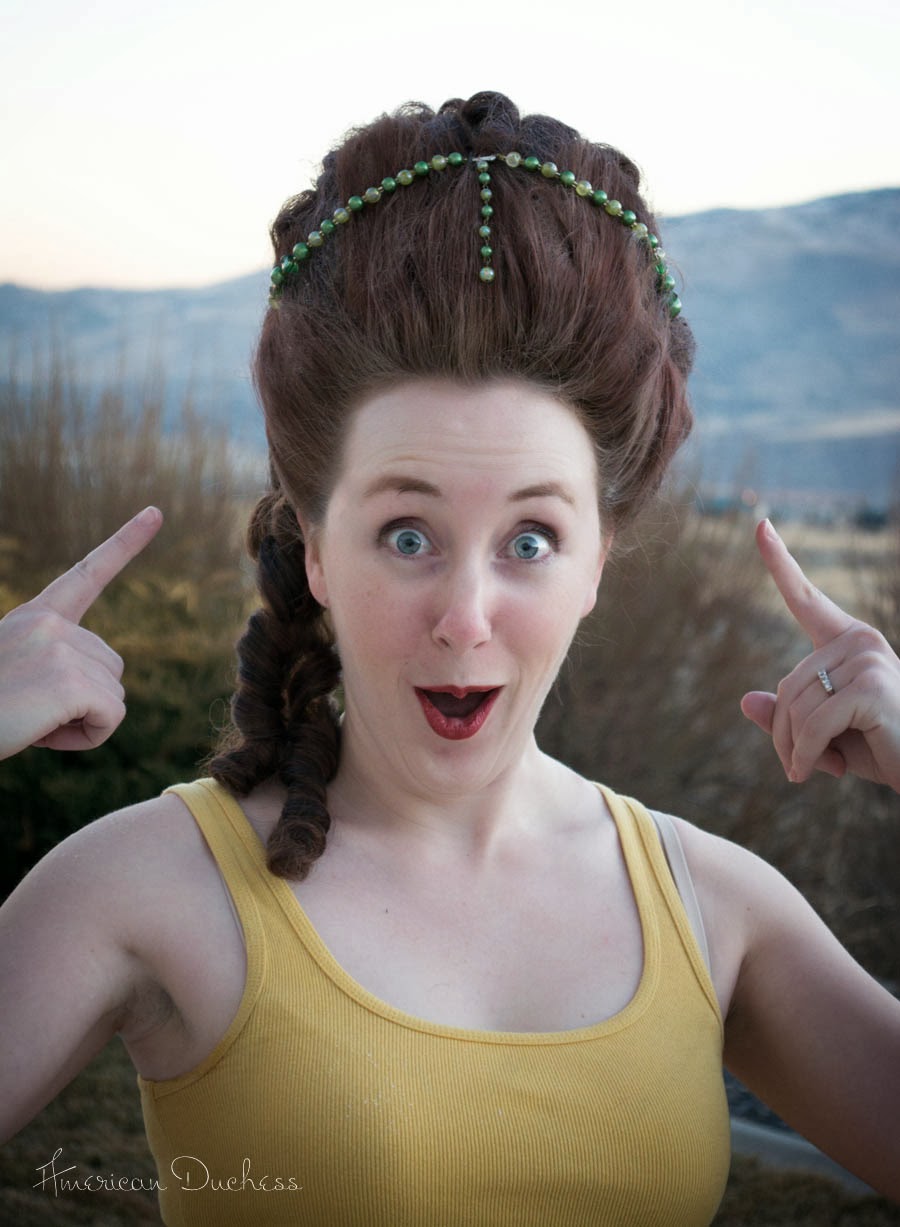 No, seriously, I've never had hair this good. My prior experiments in 18th century hair hopping have been rather disappointing, so I am just amazed that ...