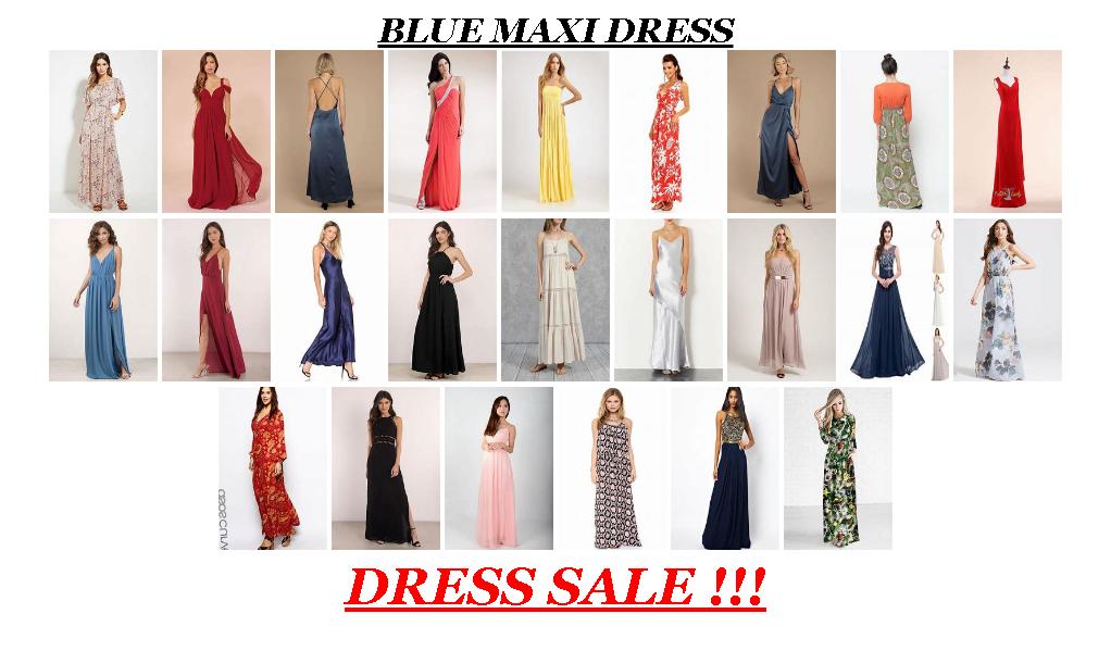 Off Season Sale - Blue Maxi Dress