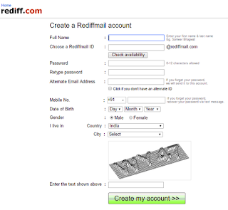 Rediffmail Account