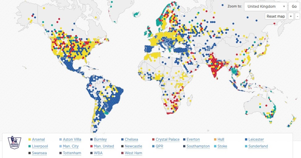 Cartographie numérique: La cartographie des clubs de football à travers les  réseaux sociaux