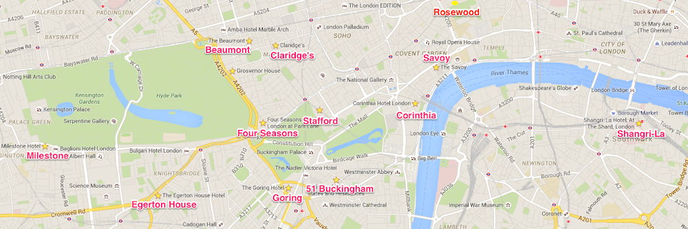 the map should be a helpful resource to visualize the location of these eleven hotels the beaumont is a 4 minute walk from the us embassy