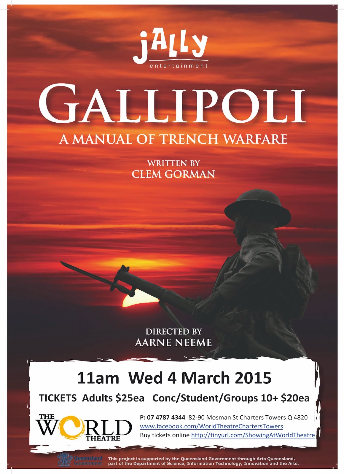 In the trenches at Gallipoli during World War 1, two soldiers fight not only the Turkish enemy, but also the military establishment which condemns them.