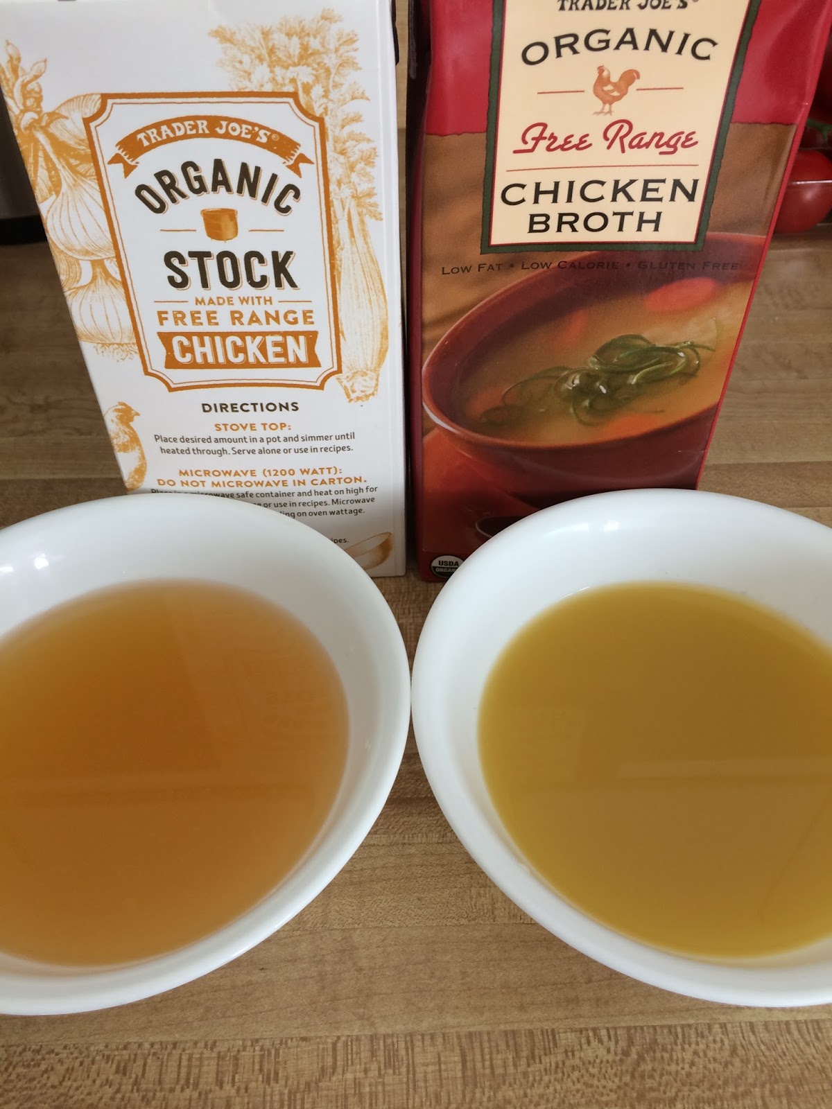 Nana's Blue and White Dishes Chicken Stock vs. Chicken Broth