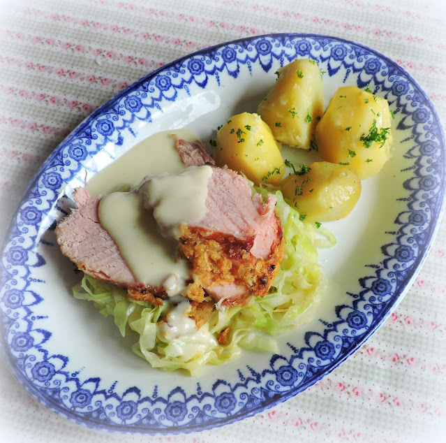 Boiled Bacon & Cabbage with a Mustard Sauce