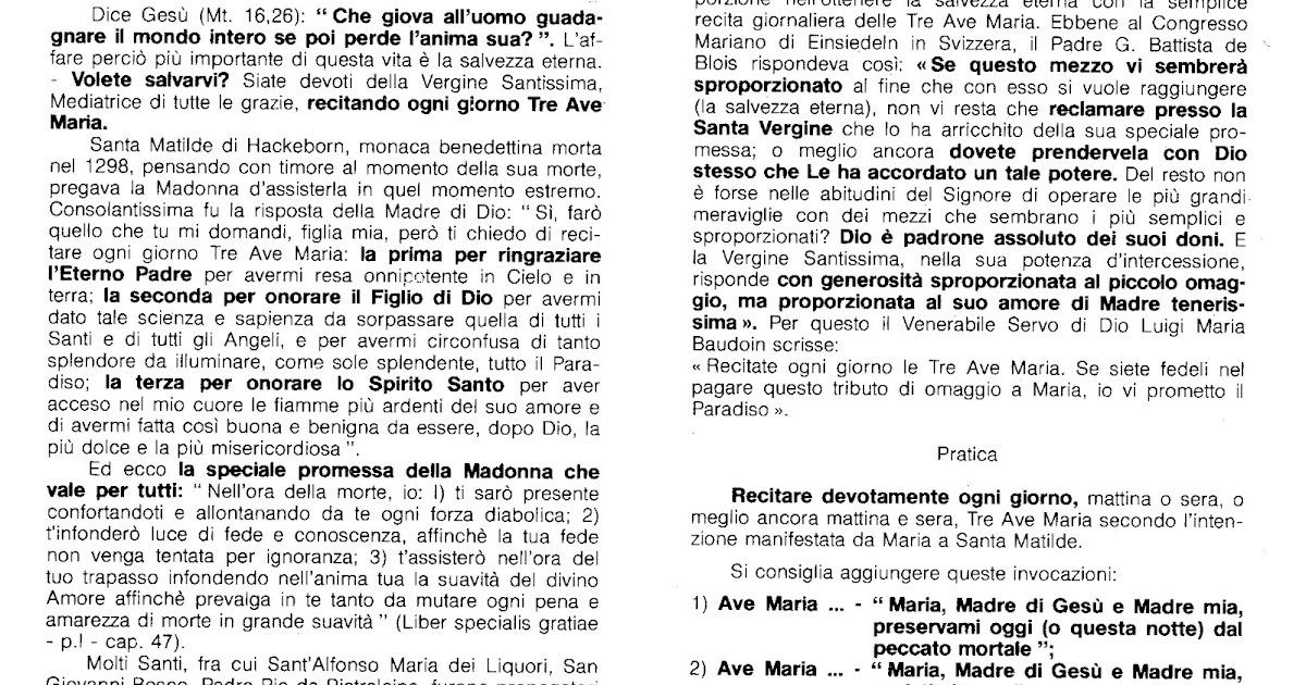 elogiodelfannullone TRE “AVE MARIA” PER OTTENERE